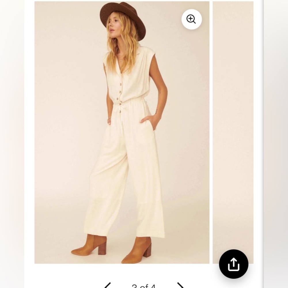 Promesa cream linen jumpsuit